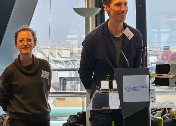 Annemarie Hofer und Fridolin Herkommer vor der Preisverleihung